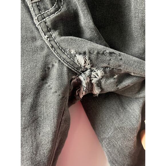 Y2K Reworked Denim Wide Leg Distressed Baggy Jeans - Picture 4 of 7